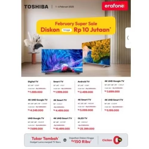 TV THOSIBA 32 INCH 4K