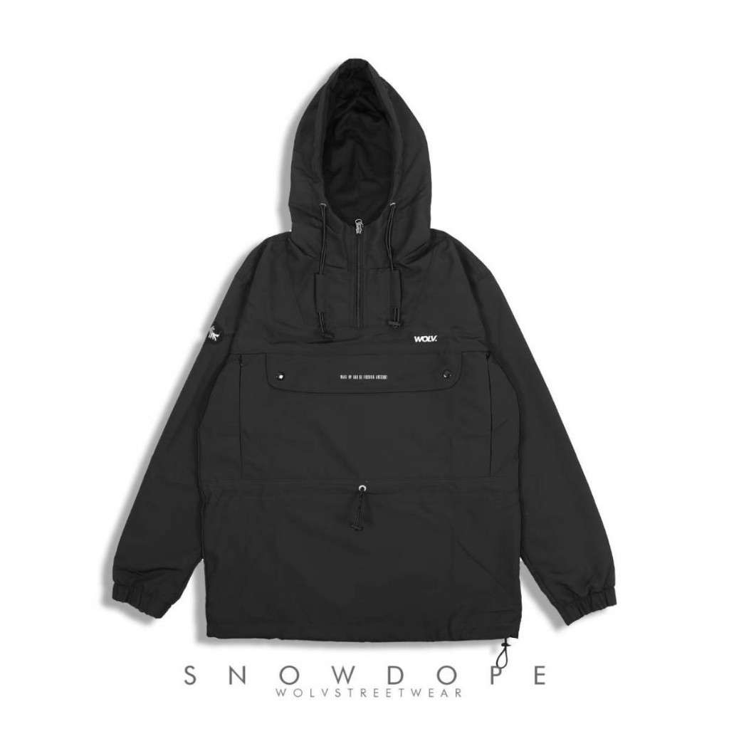 Wolv Jaket Cagoule Snowdope Windbreaker Taslan Premium Varian Warna Ukuran M L XL Pria arunikalabel