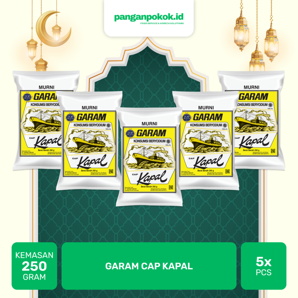 

[BUNDLING 5PCS] Garam Dapur Cap Kapal 250g