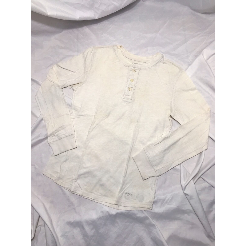 Nego AjaYuk > GAP Kids Basic Longsleeve T-Shirt (Original) - Broken White (Baju/Kaos) |Preloved/2nd/