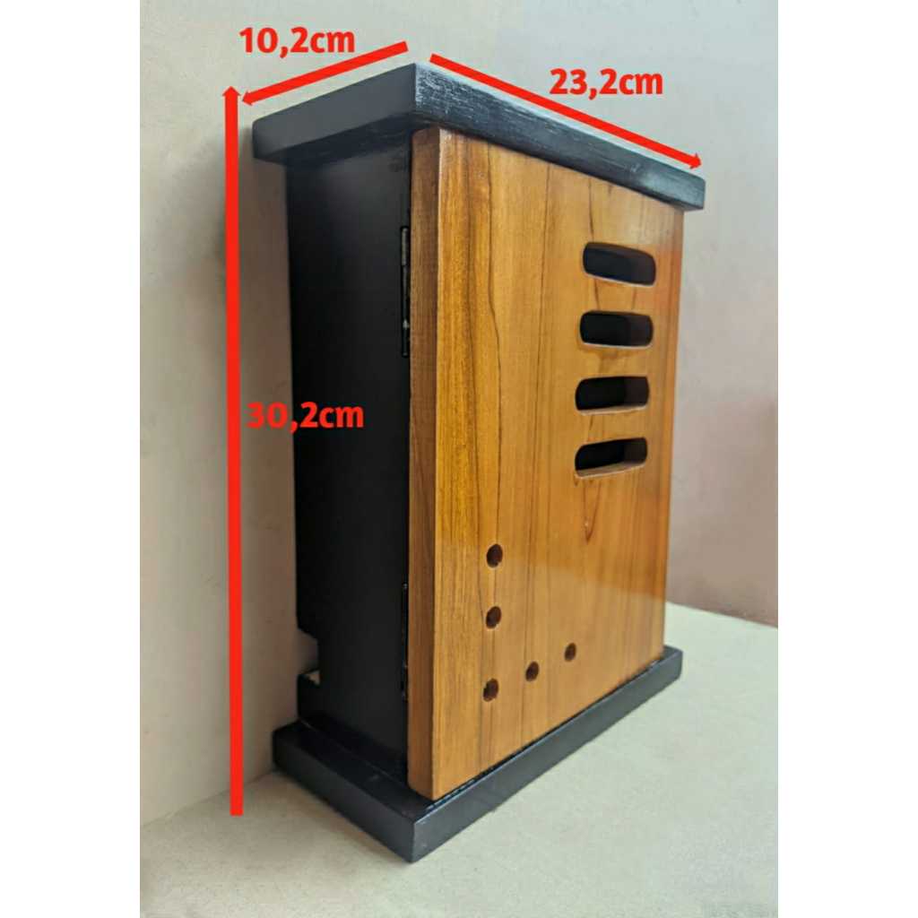 KAYU JATI Box Cover Tutup Meteran KWH Token Tutup Meteran Listrik Full Finishing Cat Semprot