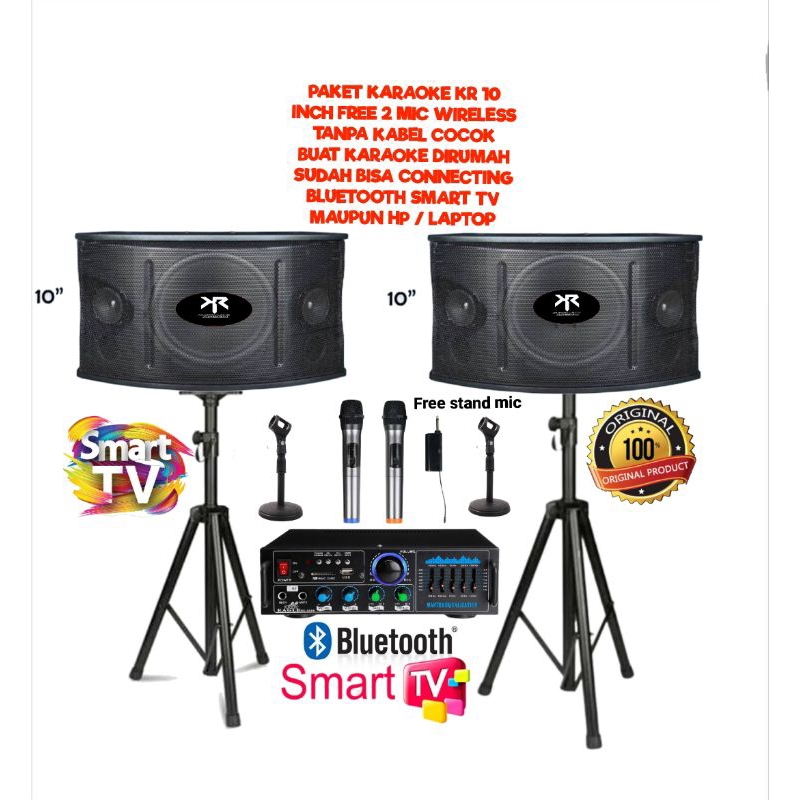 PAKET KARAOKE KR 10 INCH KARAOKE ROOM SMART TV