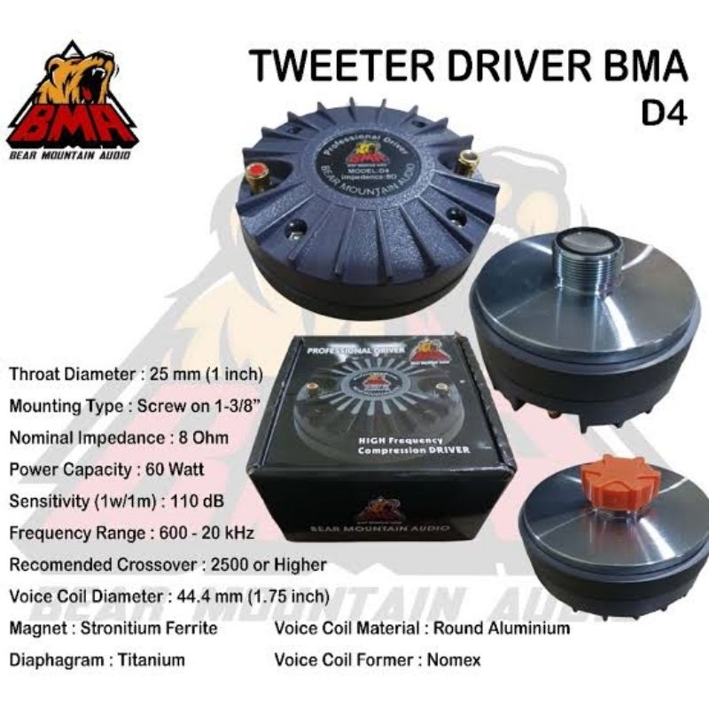 TWEETER DRIVER BMA D4