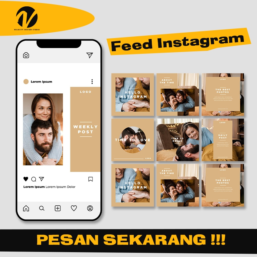 Jasa Desain Feed Ig Format Konten Template Instagram Feeds Profesional Lengkap Design Story Termurah