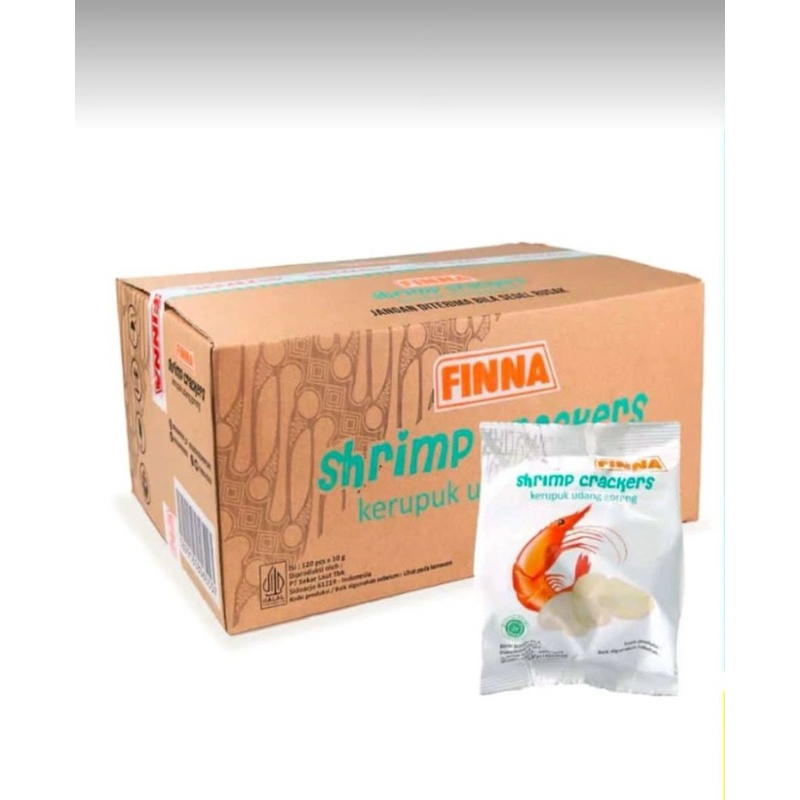 

Finna kerupuk udang shrimp crackers 10gr isi 120 pcs matang siap saji