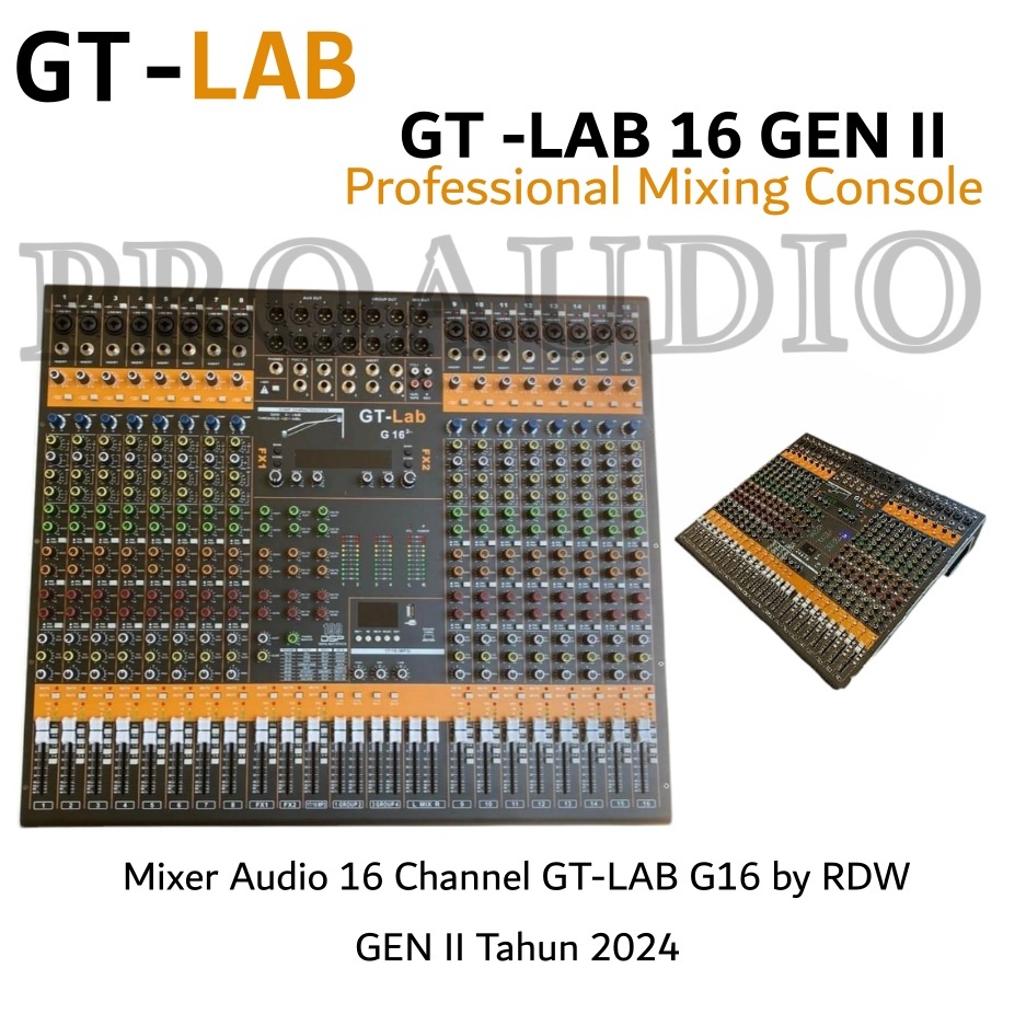 Mixer Audio GT Lab 16 Channel G16 Gen II /G 16 / G16BL GEN II / GT LAB 16 GENERASI II ori original b