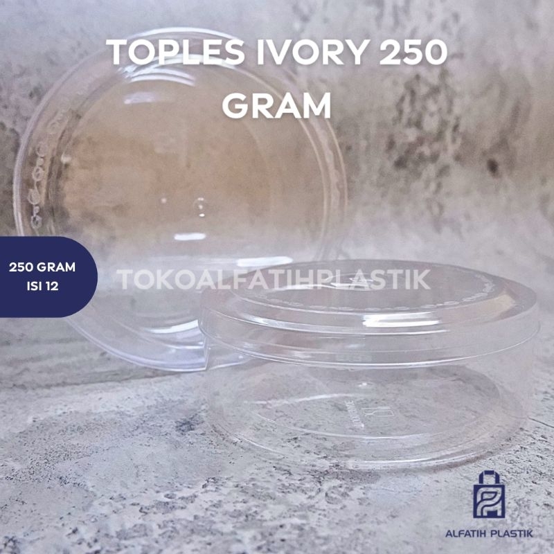 toples ivory toples kue kering plastik ukuran 250 gram dan 500 gram isi 12
