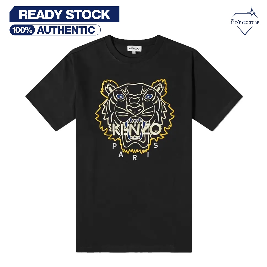 Kenzo Tiger Black Yellow / Kaos Branded Original