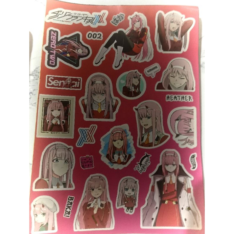 

stiker anime zero two