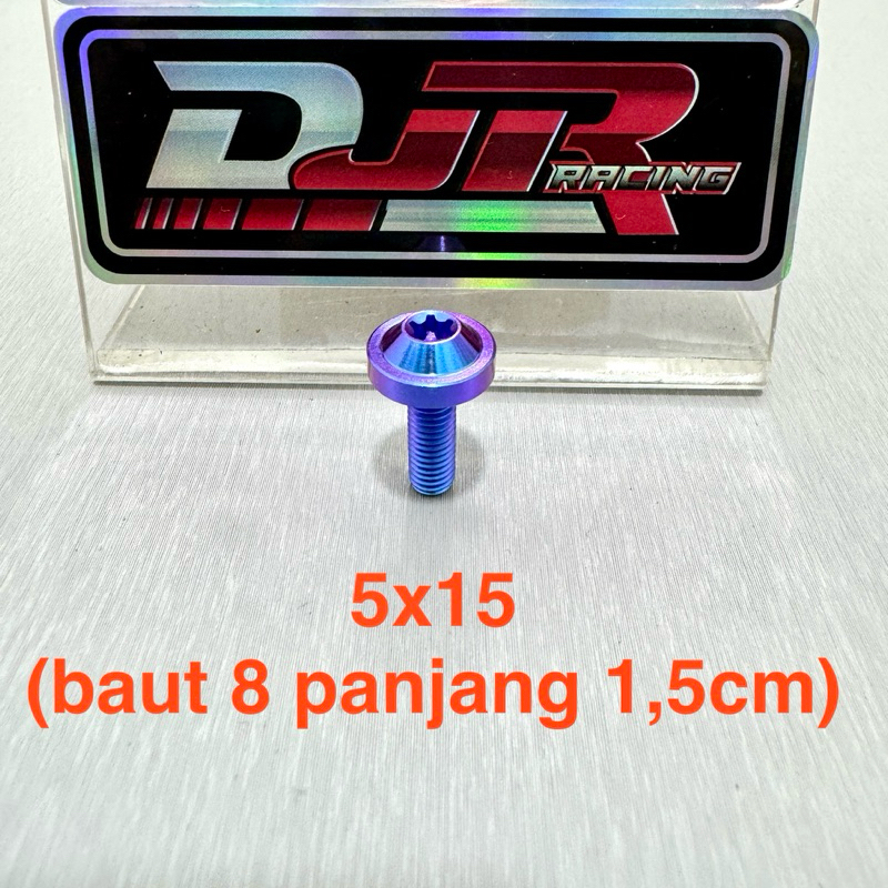BAUT 8 TITANIUM 5x15 original VIETNAM baut 8 panjang 1.5 cm