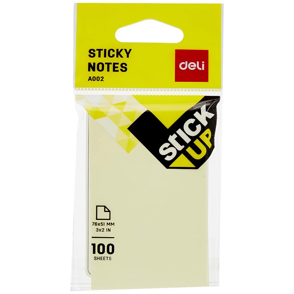 

DELI STICKY NOTES ISI 100 SHEETS 76X51MM EA00252