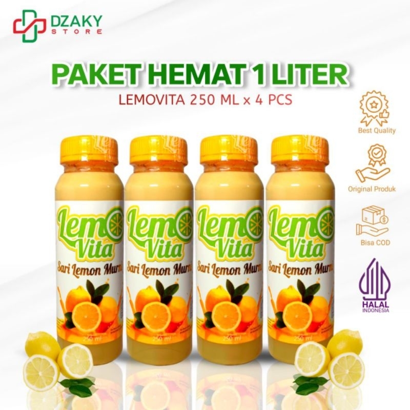 

(BISA COD) Paket Hemat 1 Liter LEMOVITA | Sari Lemon Murni Tanpa Bahan Pengawet