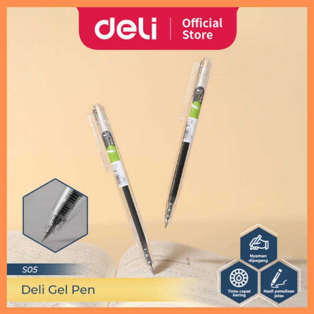 

Deli Pena Gel Pen G05-BK Hitam
