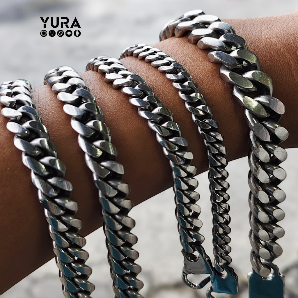 GELANGBRANTAI PRIA GELANG RANTAI TITANIUM GELANG RANTAI BAJA GELANG RANTAI ANTI KARAT GELANG RANTAI 