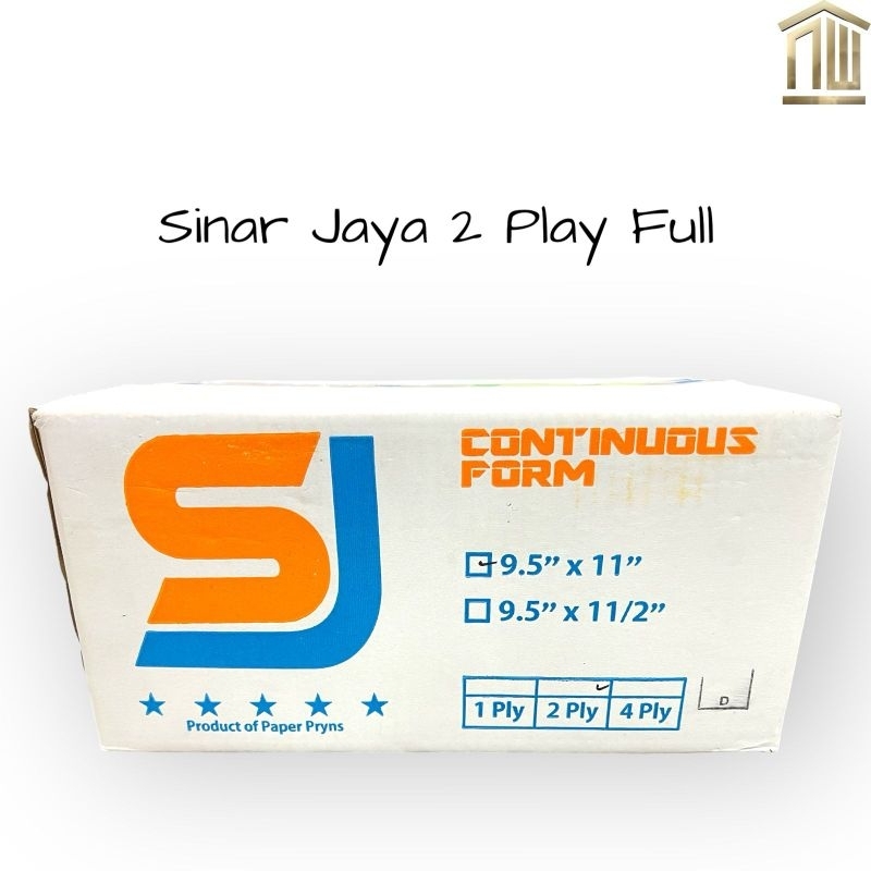 

Continous Form Sinar Jaya 9.5" x 11/2" 2 Play (Full)
