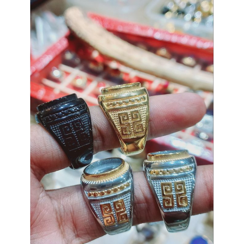 Emban cincin ring titanium super tanam 12x16