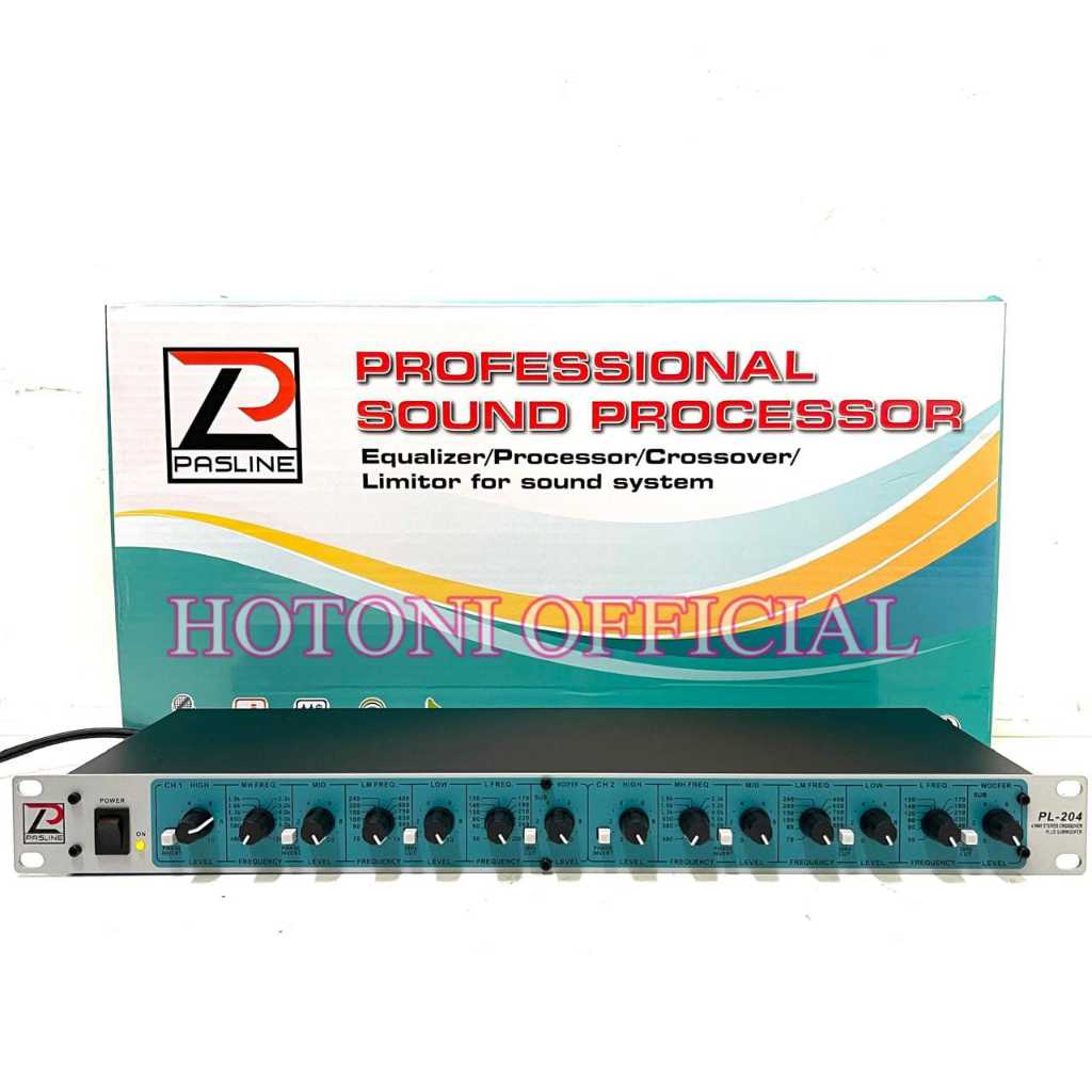 Crossover Aktif Pasline PL204 Double Subwoofer 234way Original pasline pl 204 pl204 Bagus Murah ( Bi