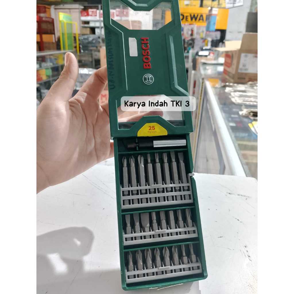 Mata Bor Obeng BOSCH Mini X-Line 25 PCS Set Screwdriver Drill Bits Xline 25pcs