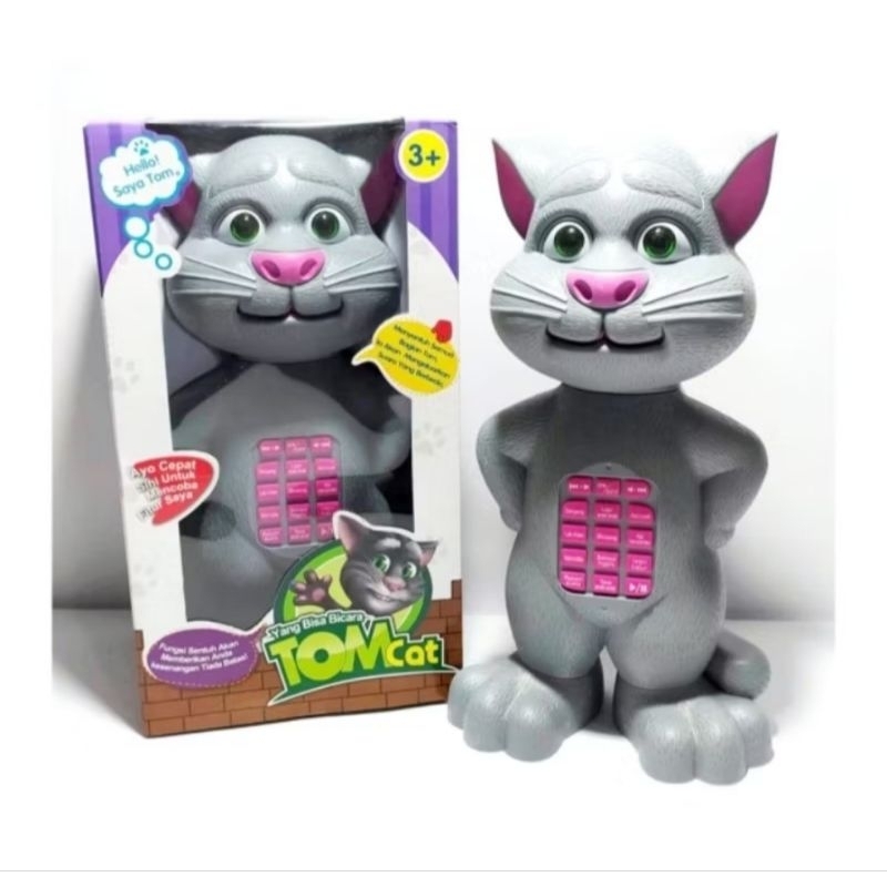mainan tom cat kucing ukuran besar bisa bercerita bernyanyi dan menirukan suara