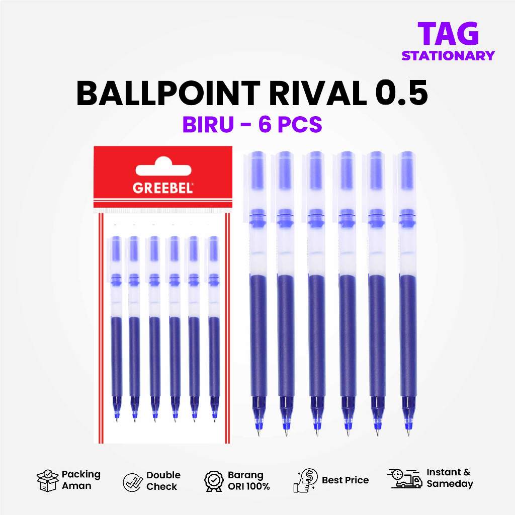 

GREEBEL PULPEN GEL / Rival Gp-502 0.5 Tinta Biru (6PCS/SET) / Ballpen Gel Ballpoint Bolpen Bolpoin Pena Gel / Timur Agung Grosir