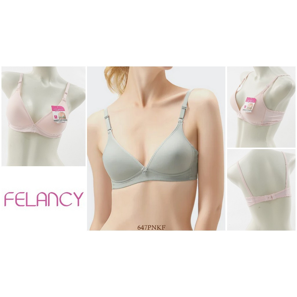 Bra Wanita Full Cup Tanpa Kawat Busa Tipis FELANCY SIZE 32A Halus Lembut Pakaian Dalam / Underwear 6