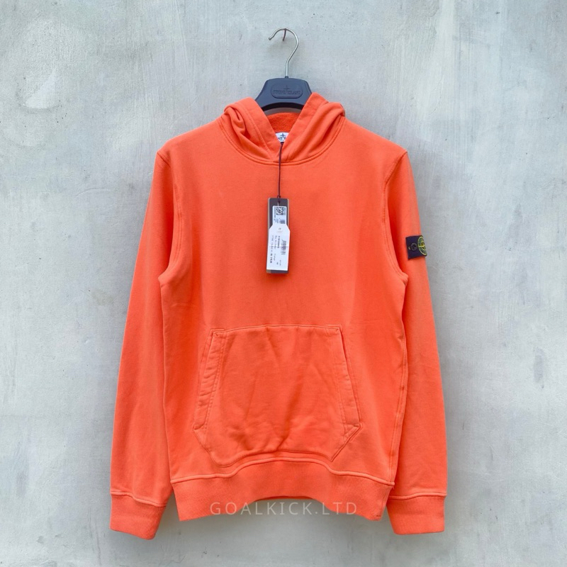 Stone Island Original Junior Badge Hoodie - Orange Made in Romania