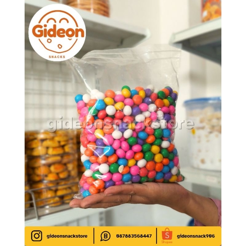 

Bola Pelangi Isi Biskuit Coklat 500gr