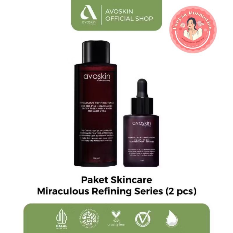 Paket Skincare Eksfoliasi - Avoskin Miraculous Refining Series