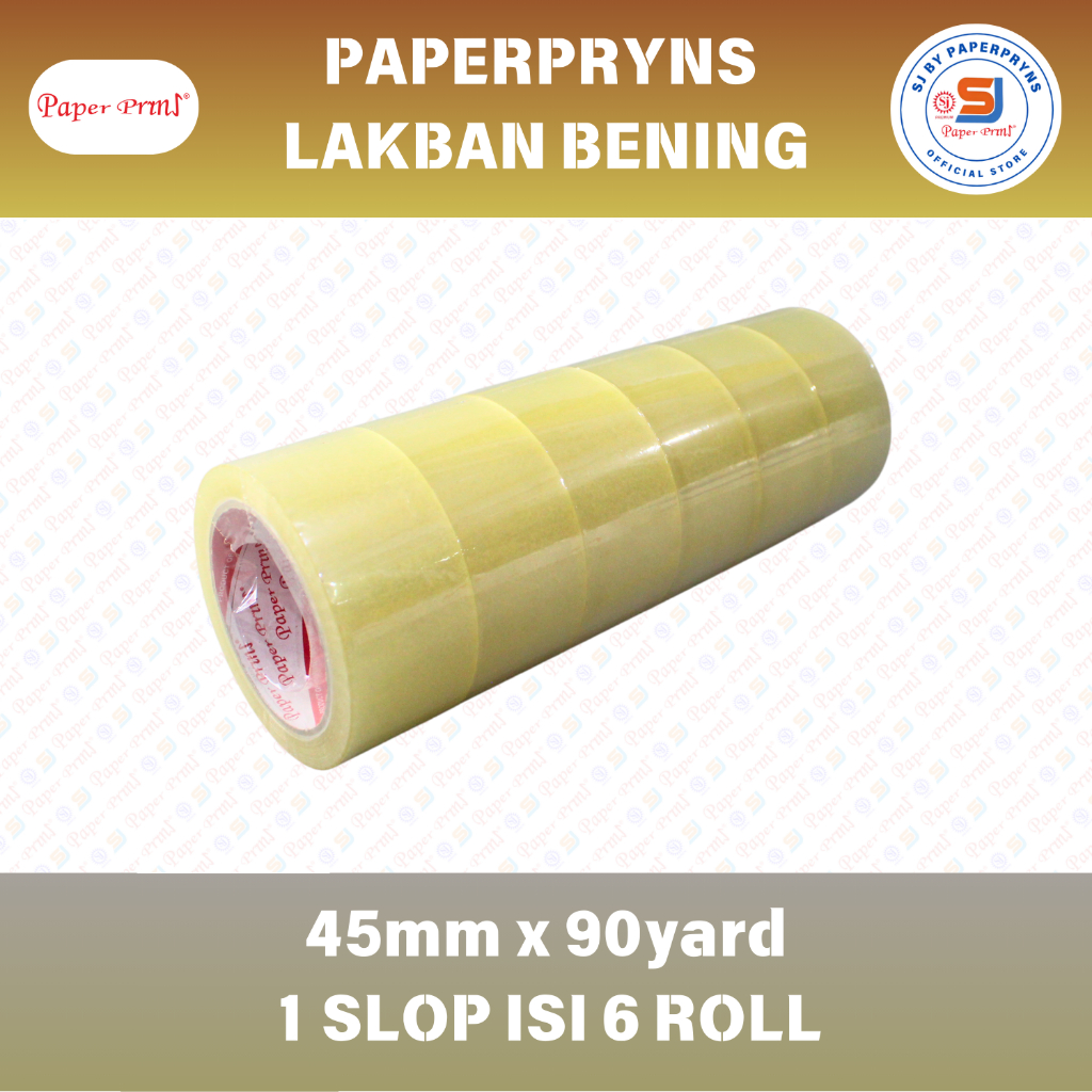 

PAPERPRYNS Lakban Bening (45mm x 90 yard) - 1 SLOP