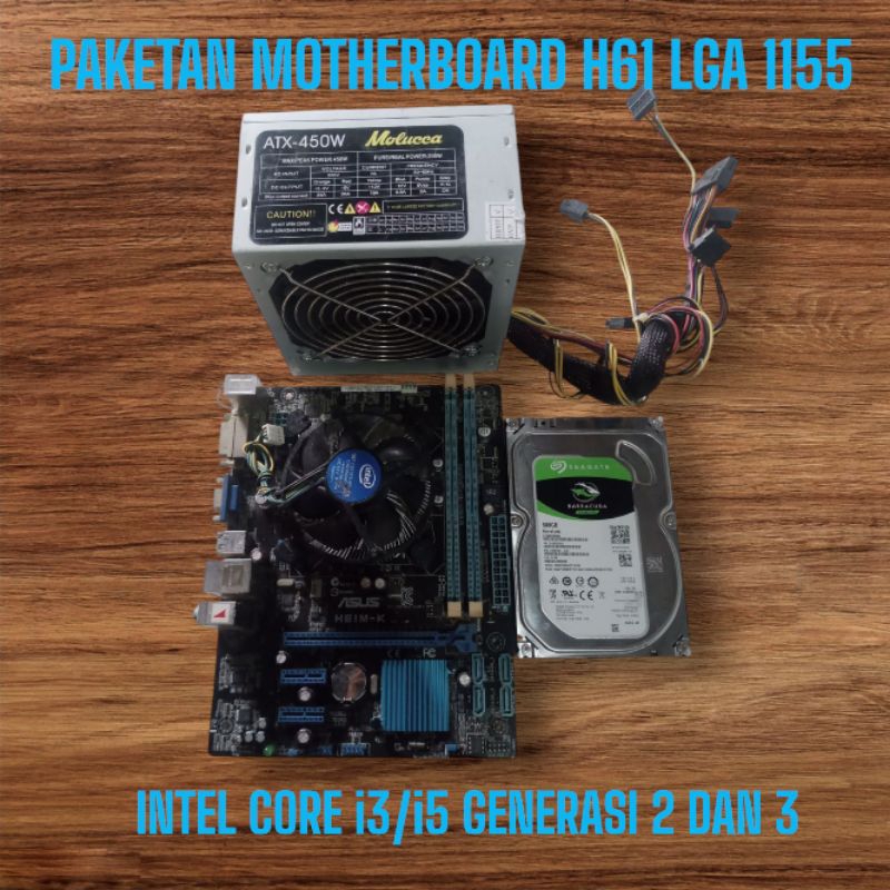 Motherboard H61 Paketan Satu Set INTEL CORE i3