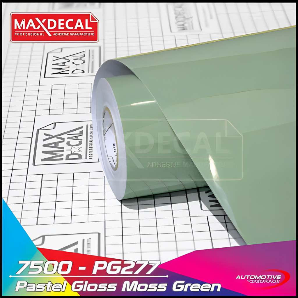 sticker skotlet motor hijau sage glossy premium / scotlite hijau pastel mengkilat / skotlet hijau sa