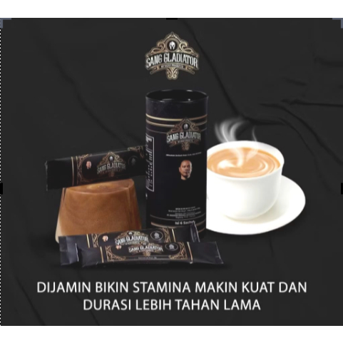 

Sang Gladiator by Vicky Prasetyo Kopi Stamina Pria Halal & Bpom| 1 Pack isi 6 Sachet Aman diKonsumsi
