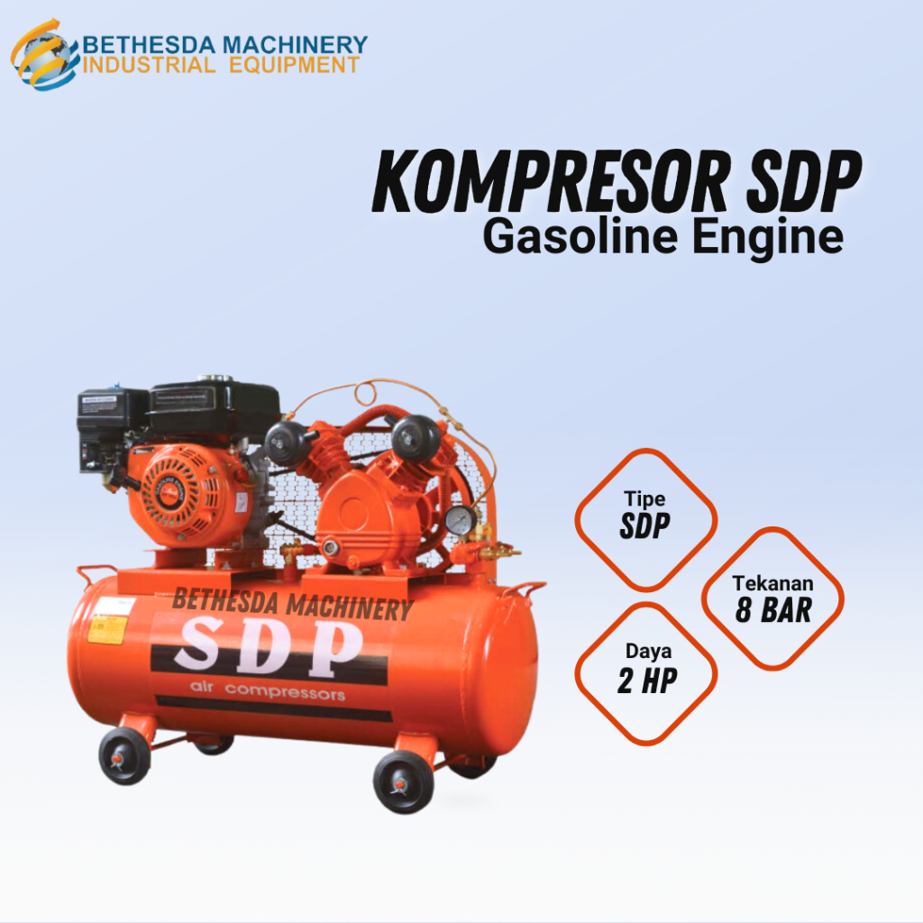 Kompresor Udara /angin 2 HP SDP 8 Bar Kompresor Bensin Gasoline 2 HP