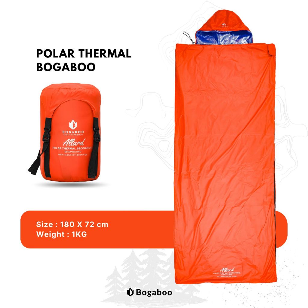 BOGABOO sleeping bag ULTRALIGHT Polar thermal blangket seri ALLARD - sleeping bag LINER - sleepingba