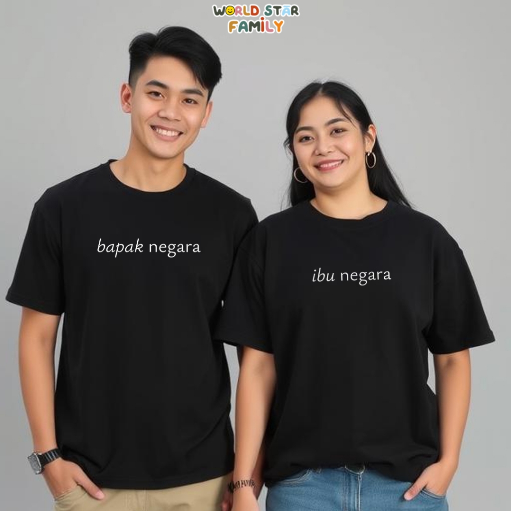 WSF Kaos Ibu Negara Bapak Negara Kaos Viral Kaos Couple Keluarga Baju Keluarga Lucu Kaos Pasangan Ka