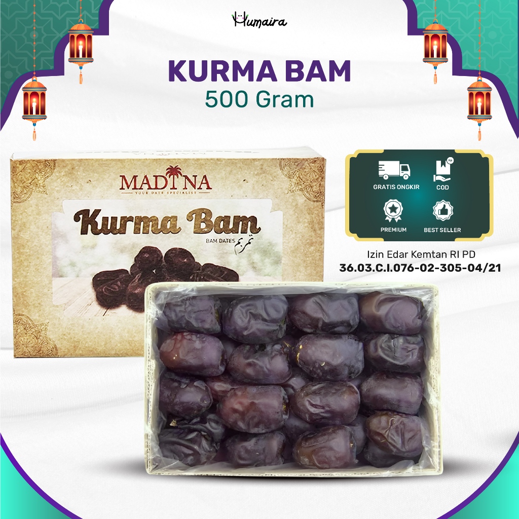 

Kurma Bam Madina 500 gr Kurma Anggur Jumbo