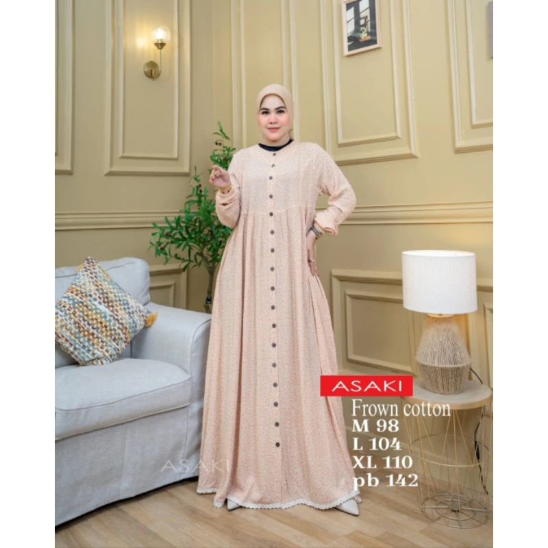 Gamis Asaki Garment Import Katun Linen