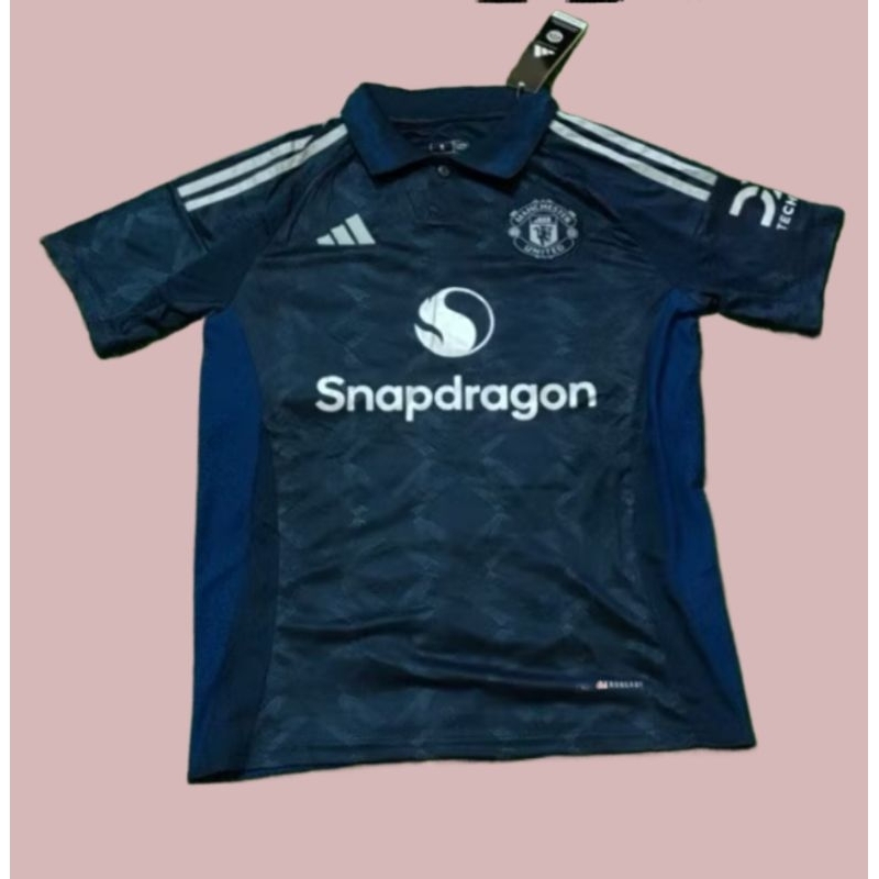 Jersey Bola MU Men.U Away Hitam EPL 2024/2025 Grade ORI GO