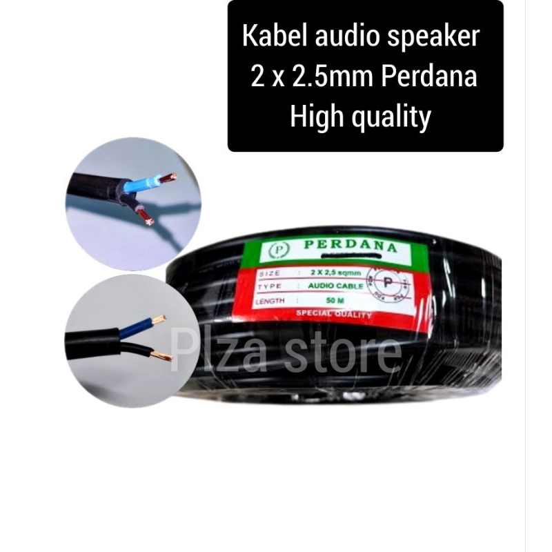 Kabel speaker isi 2x2.5mm Perdana Kabel audio 2x2,5mm merk Perdana kabel spiker isi 2 ukuran 2,5mm