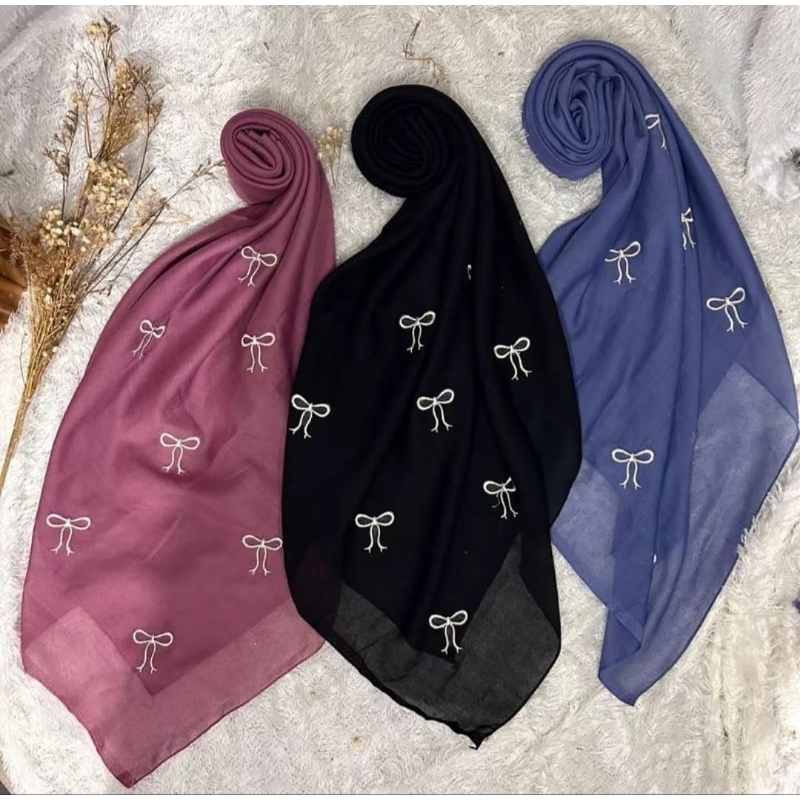 Penawaran Terbatas Segi Empat Paris Pita Coqueette/ Segi Empat Paris jadul Bordir/ Segi Empat