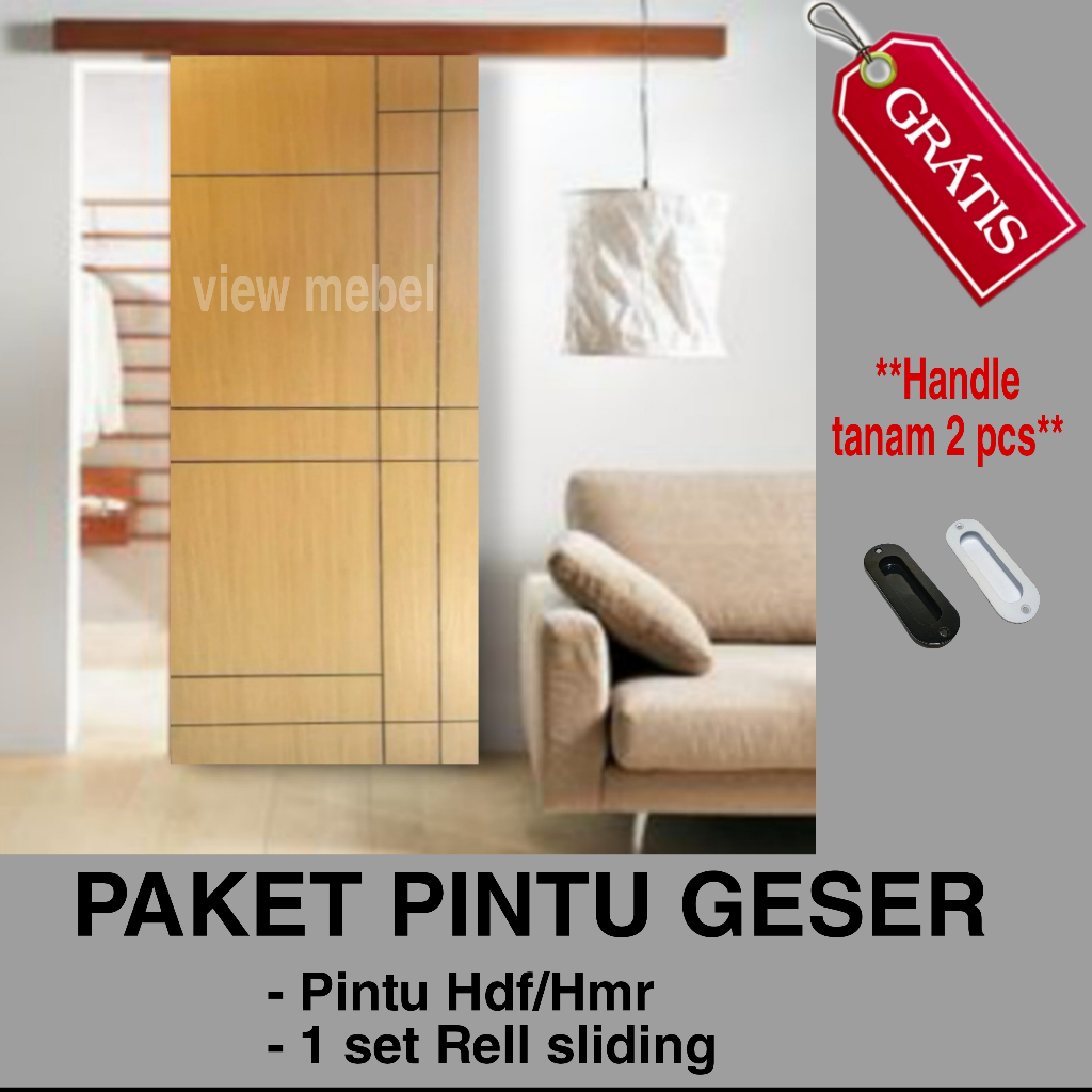 Satu set pintu geser, pintu & rel sliding GRATIS handle tanam | Pintu geser | Pintu sliding | Pintu 