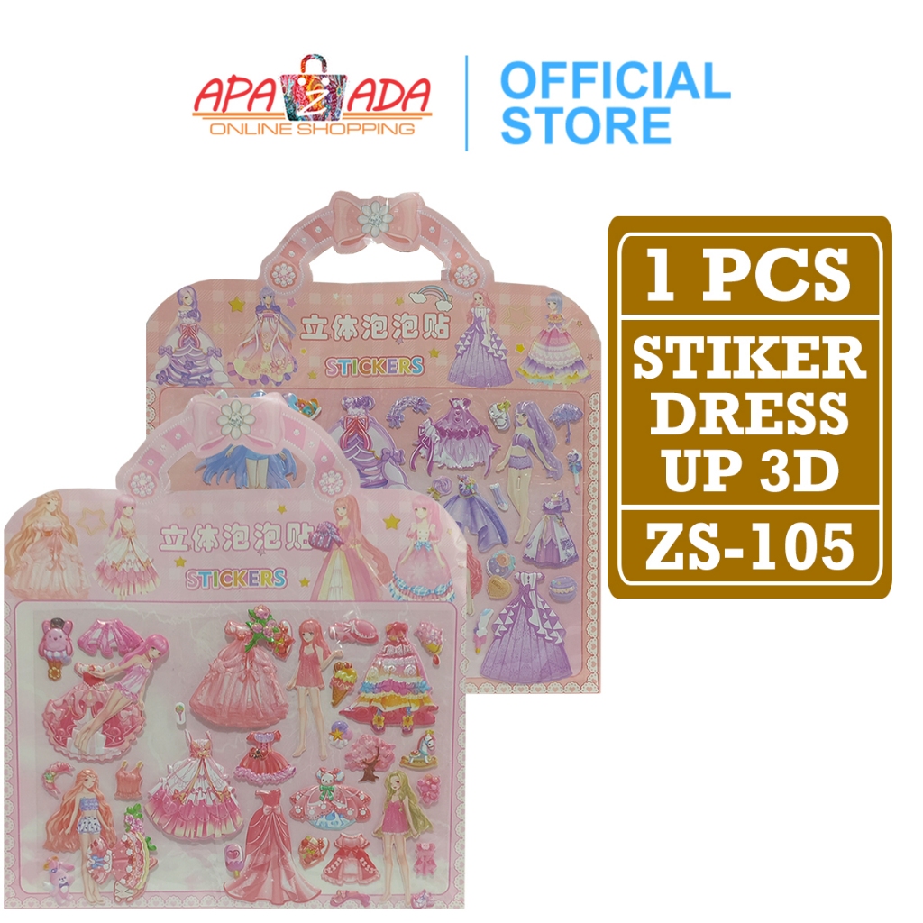 

Apazada - Stiker Dress Up 3D Timbul / Sticker Girl Spons ZS-105