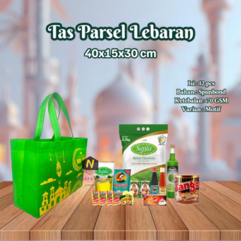 

Tas Parcel Spunbond PRESS PREMIUM TEBAL Lebaran isi 12 pcs