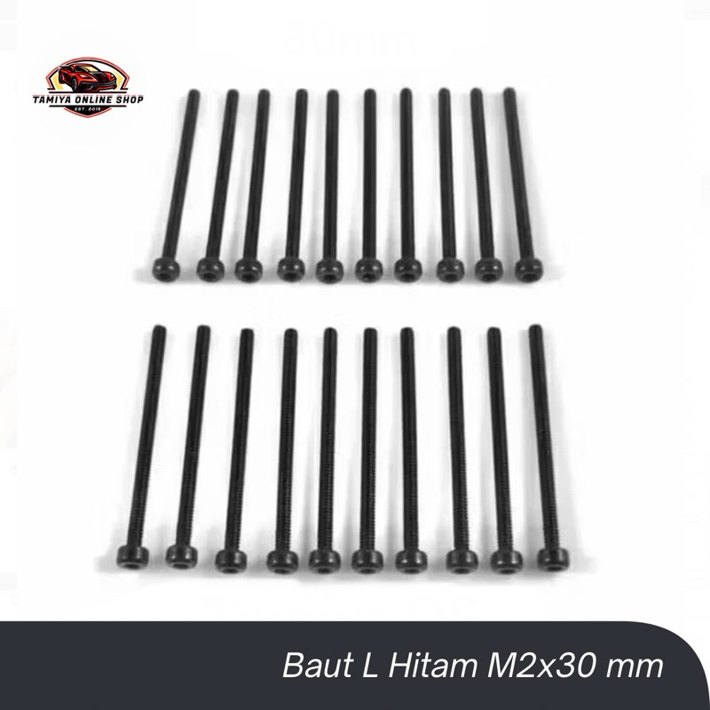 Baut L Hitam M2x30 mm Tamiya Screw L Baut Hitam L Black M2 30 mm