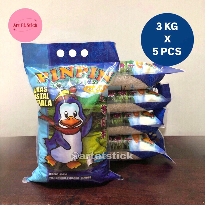 

Beras Kristal Kepala Pinpin 3 Kg Isi 5 Pcs