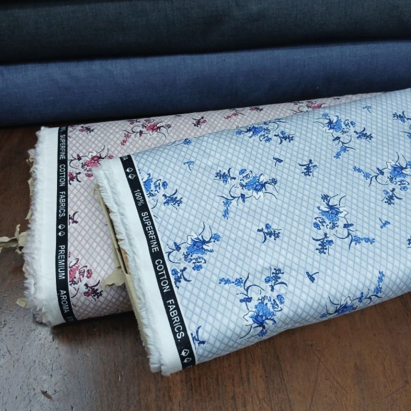 New Produk Kain katun Italy Motif Bunga /Kain Katun Kemeja Gamis | Katun Italy