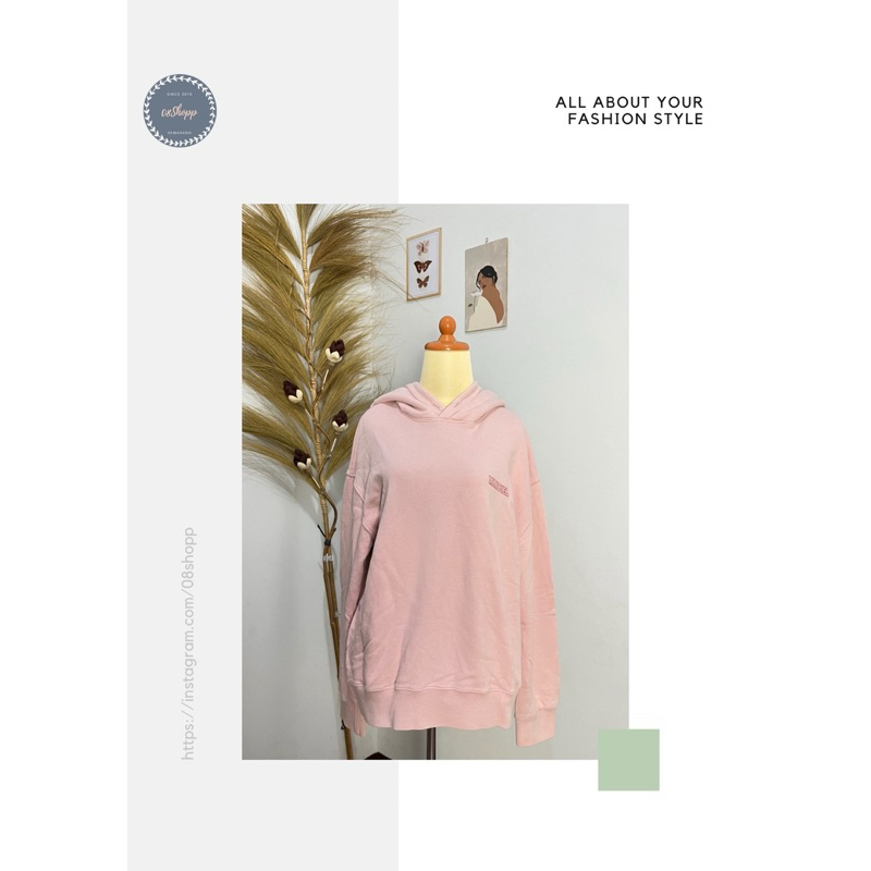 HOODIE OVERSIZE PINK WANITA