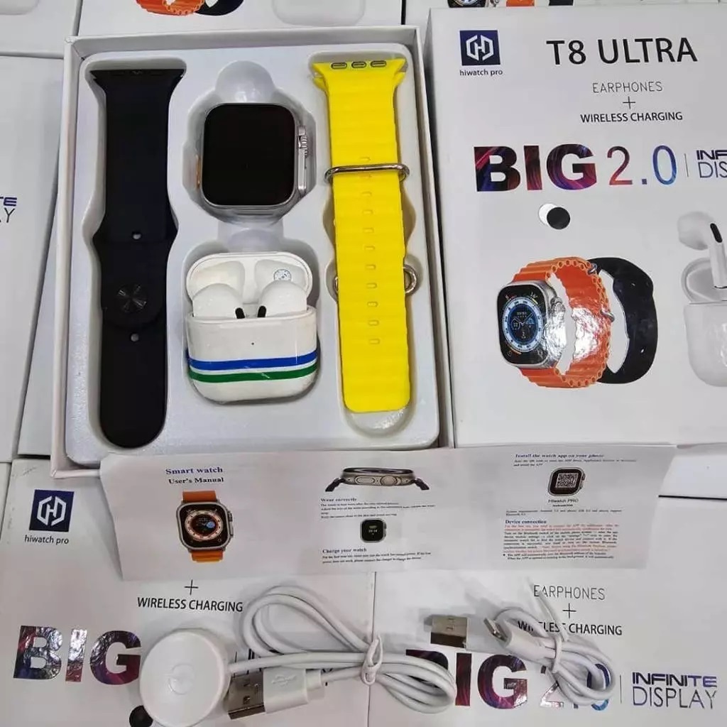 Hiwatch i8 Ultra Smart Watch + Earphones