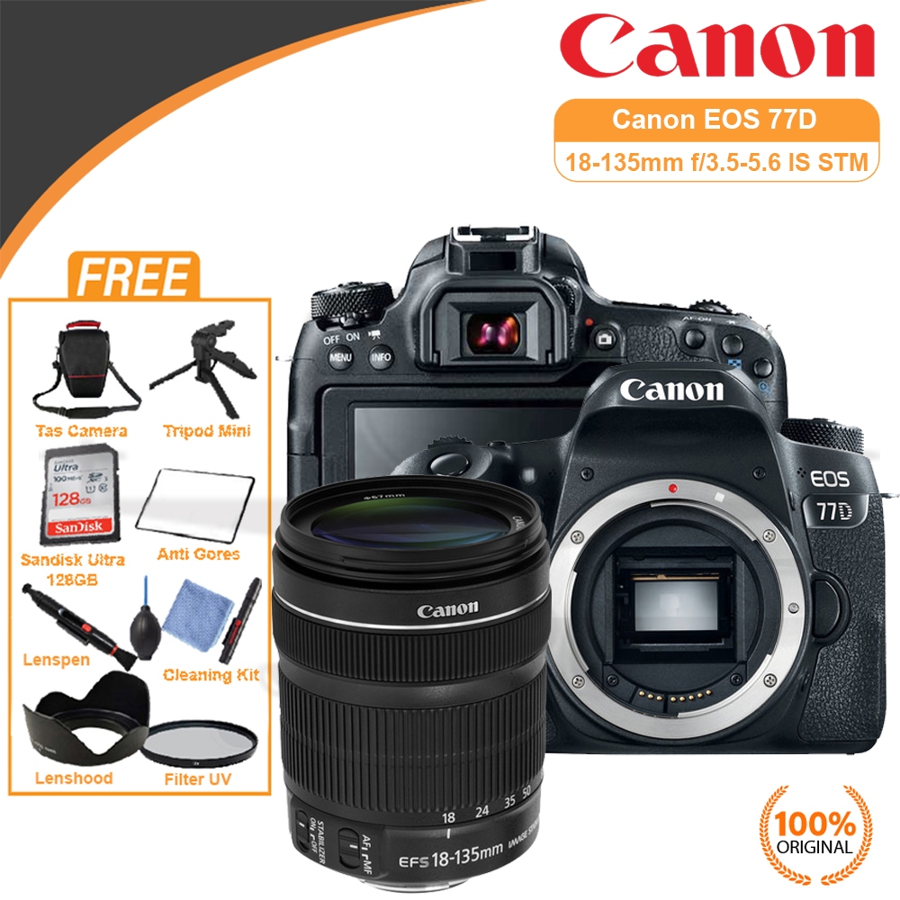 CANON EOS 77D KIT 18-135MM IS STM - KAMERA DSLR CANON