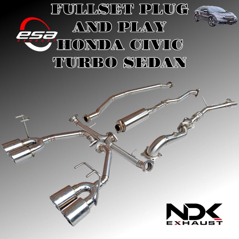 KNALPOT MOBIL FULLSYSTEM HONDA CIVIC TURBO SEDAN NDK EXHAUST KNALPOT RACING MOBIL FULLSISTEM